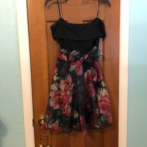 B Darlin off the shoulder floral dress